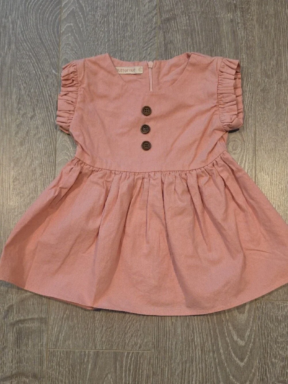 Old Navy Pink & Cream Rainbow Print Dress And Dusty Rose Dress